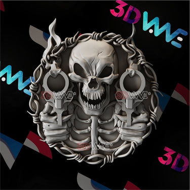 SHOOTING SKULL 3d stl 3DWave.us